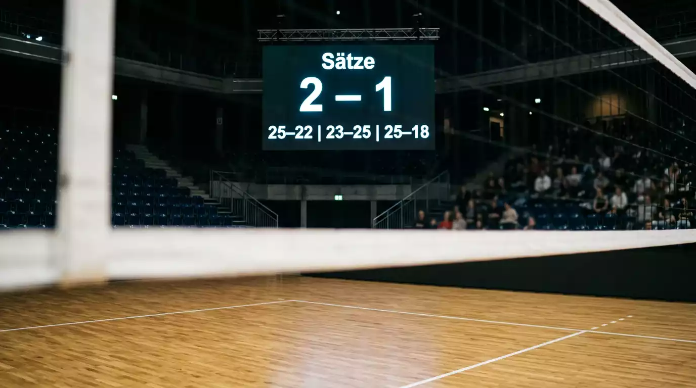 Spielanzeige mit möglichen Correct-Score-Optionen einer Volleyball-Satzwette