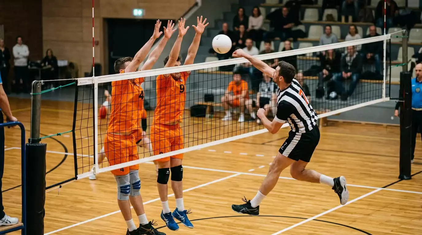 ZF Arena Bodensee mit Volleyball-Matchszene des VfB Friedrichshafen